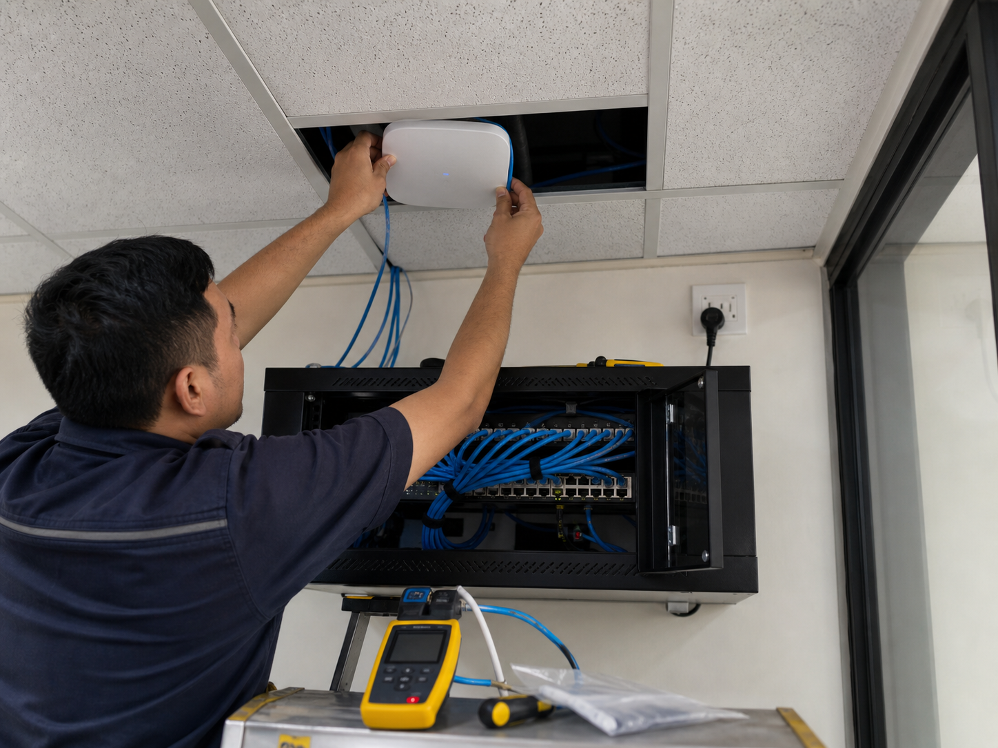 Pekerjaan instalasi jaringan dan access point